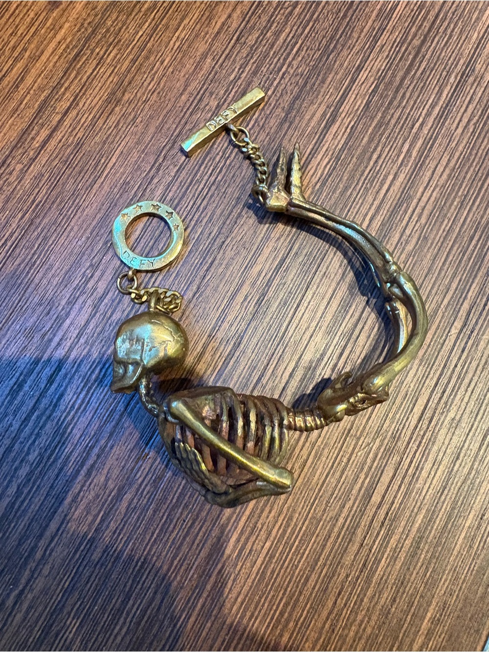 Brass Skeleton Cuff - Picture 2 of 8